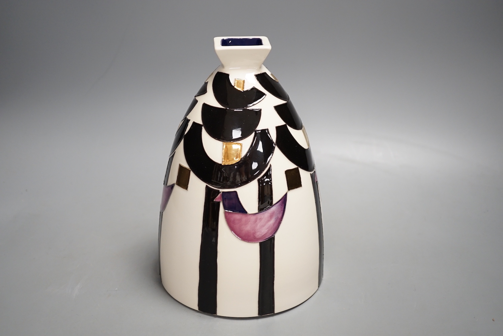 A Moorcroft abstract vase, limited edition 2018 13/30, boxed, 22cms high.